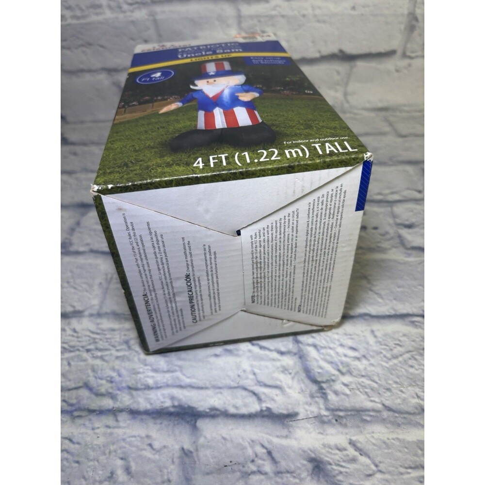 Uncle Sam 4 Foot Airblown Inflatable Patriotic Yard Decor ~ Lights Up July 4th - Picture 6 of 8